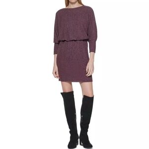 Jessica Howard Womens SIZE 16 Blouson Mini Dolman Sweaterdress